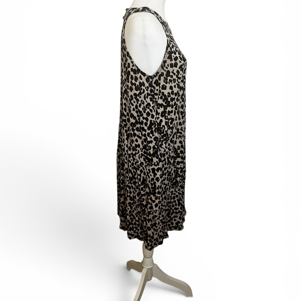 torrid Black and Cream Leopard Print Sleeveless Swing Dress - Picture 5 of 5